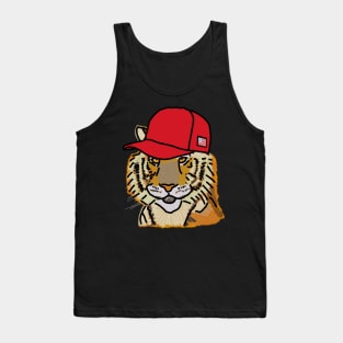 Tiger Wearing a Politics Red Hat Tank Top